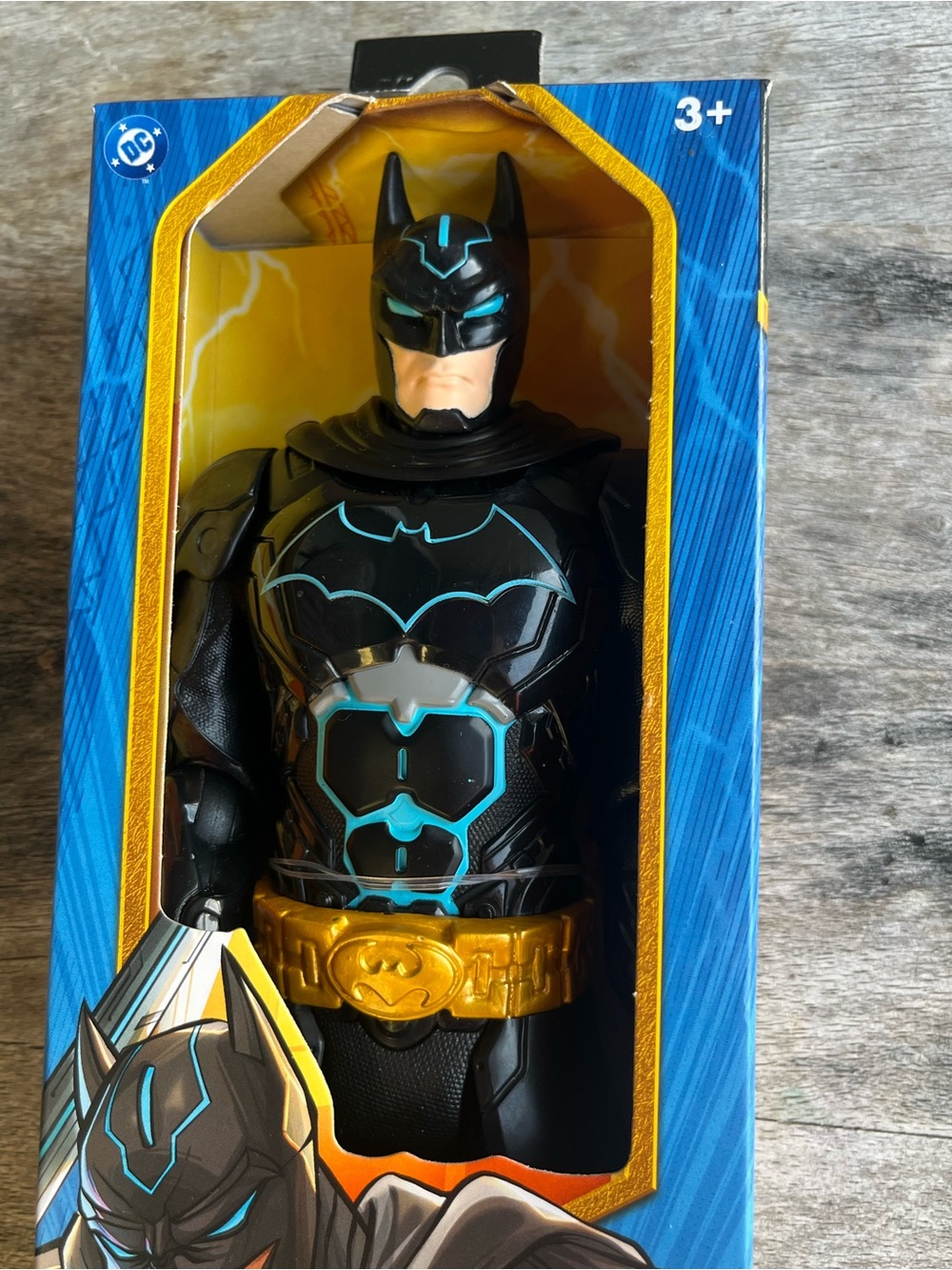 DC Batman Action Figure - Black with Gold Belt and Teal Accents